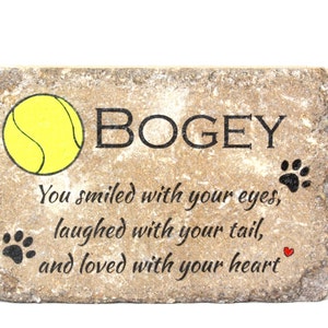 Pet Memorial Stone. 6x9 CUSTOM Burial Marker. Tumbled (Concrete) Paver Memorial. Outdoor or Indoor Dog or Cat Memorial Stone. Pet Marker