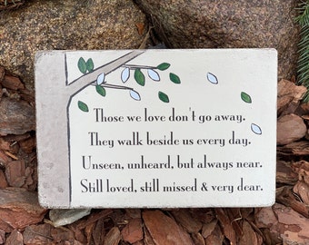 READY TO SHIP. Memorial Gift. 6x9 Tumbled Concrete. Remembrance Stone. In loving memory gift. Sympathy Gift. Funeral Gift. 69-01