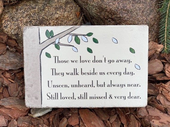 READY TO SHIP. Memorial Gift. 6x9 Tumbled Concrete. Remembrance Stone. In loving memory gift. Sympathy Gift. Funeral Gift. 69-01