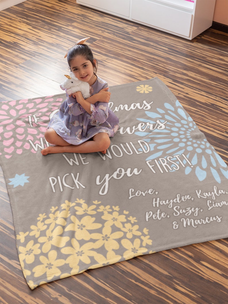 Blanket for Nana Flower Blanket Christmas Gift Throw Blanket Etsy