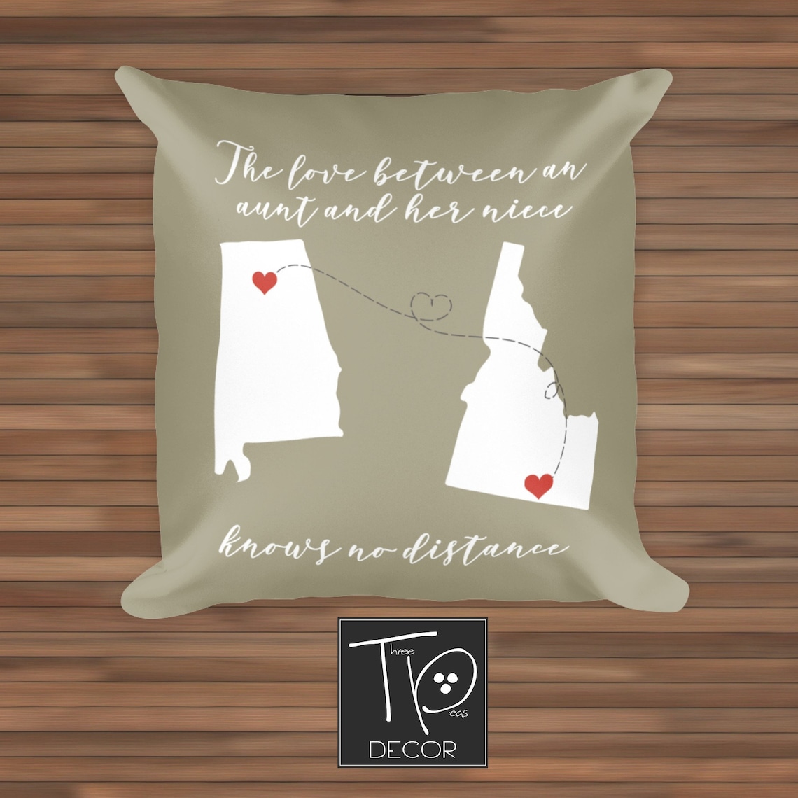 Gift for Aunt From Nieces and Nephews Long Distance Pillow Etsy