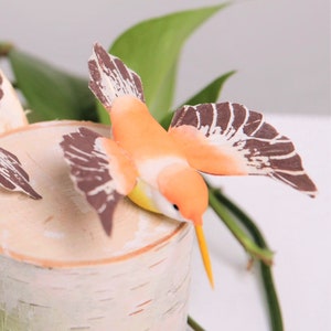 12 Cute 4 1/4&quot; Hummingbirds, artificial feather hummingbirds for craft, Home,  Garden, millinery, wedding, costume decorations, cake topper