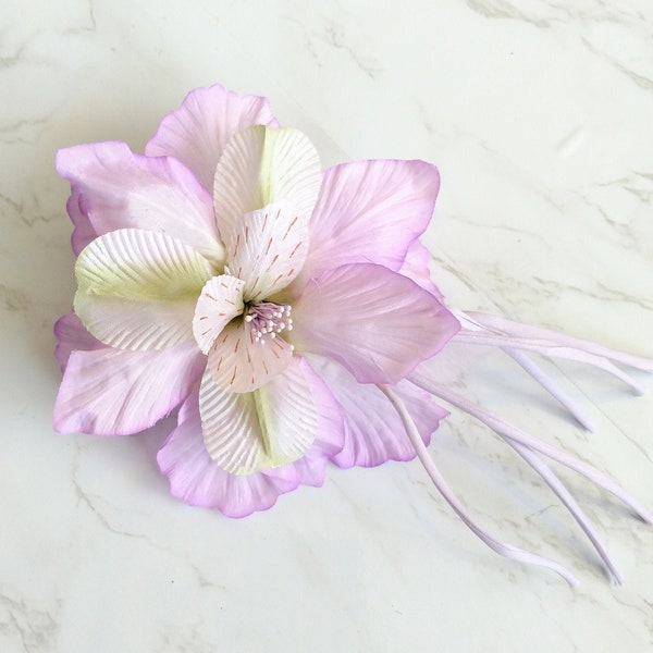Lavender Silky summer blossom millinery flower for hats and fascinators, dress pins, weddings, bouquets, floral arrangements