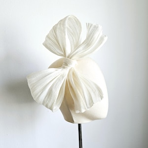 Ivory Silk Abaca Fabric for Hat Making & Millinery 1/2meter-20 inches.