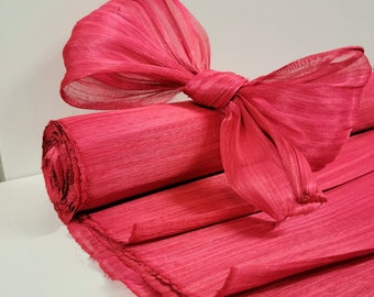 Red Silk Abaca Fabric for Hat Making & Millinery 1/2meter-20 inches!