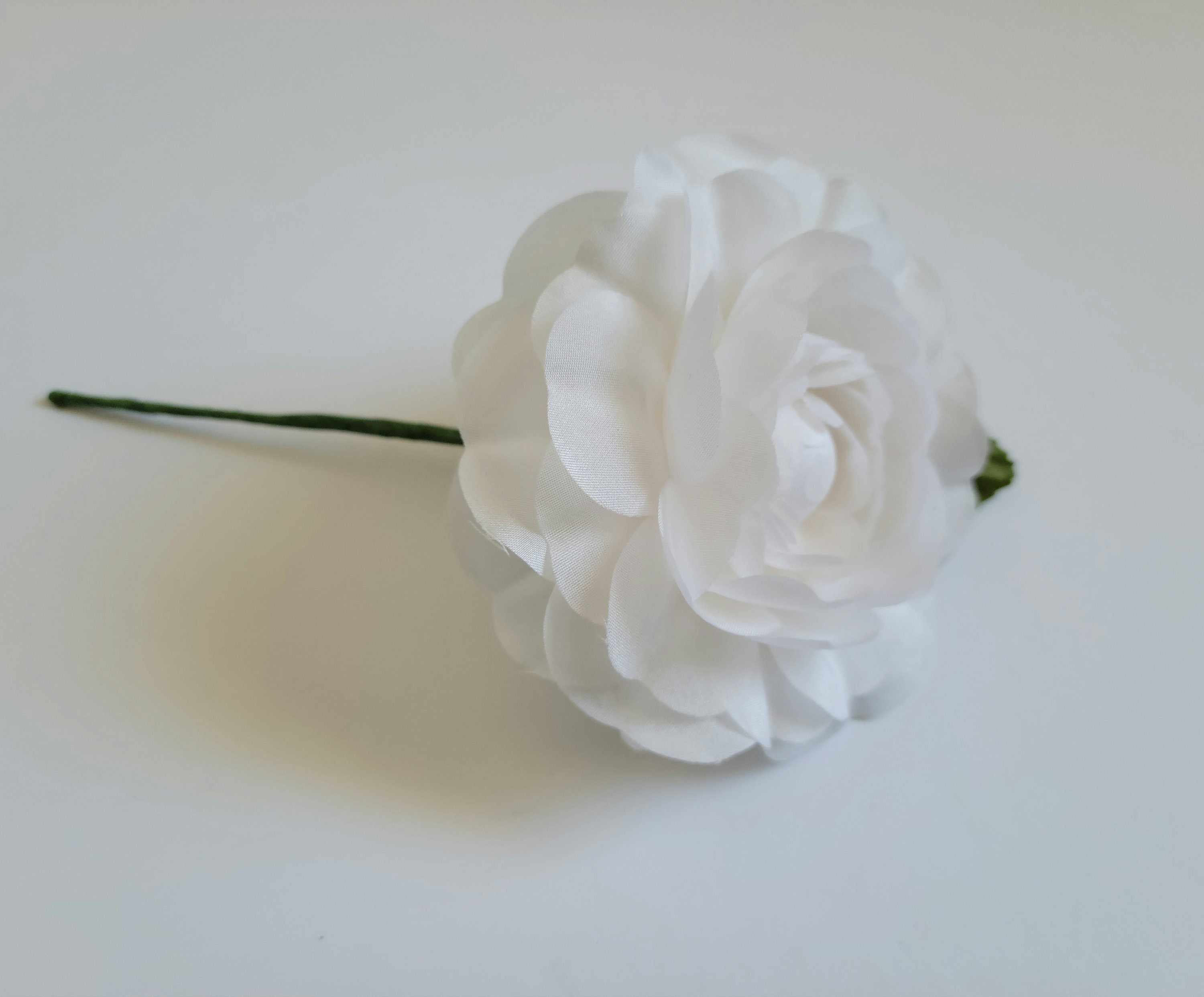 Fermaglio Per Capelli A Fiore Rosa Bianca, Stile Boho Vintage, In Lega Con Clip Regolabile - Per Matrimoni, Feste, Uso Quotidiano