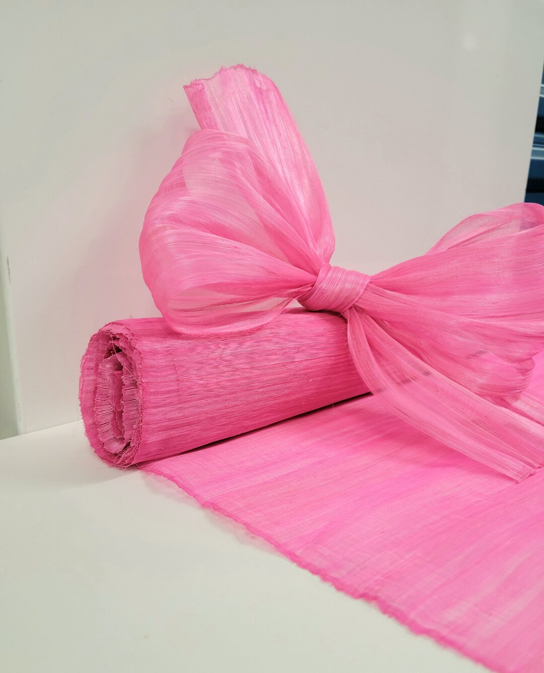 Pink Silk Abaca Fabric for Hat Making & Millinery 1/2meter20 Inches
