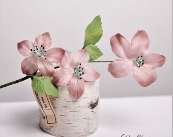Vintage Mauve Silk Flowers Millinery Clematis made in Germany for Millinery Hats Fascinators, dress pins, hair clips, brooches, Boutonnieres