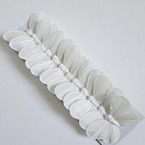 12 3&quot; plain white feather butterflies, wedding decorations, Floral accents home garden decoration, Cake Topper, Bridal Bouquet.