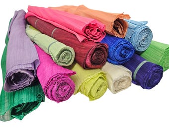 Tela de seda abacá para la confección de sombreros, disfraces y sombrerería, 1/2 metro (20 pulgadas).