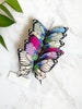 6 Beautiful multicolor Feather Butterflies, Artificial butterflies for home and garden decorations, millinery supplies, floral arranging 