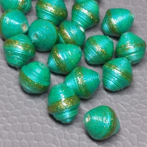 Paper beads- Loose paper beads- Beading supplies- Jewelry Supplies- Recycled Paper Beads- Paper bead Jewelry- iridescent beads- Beads