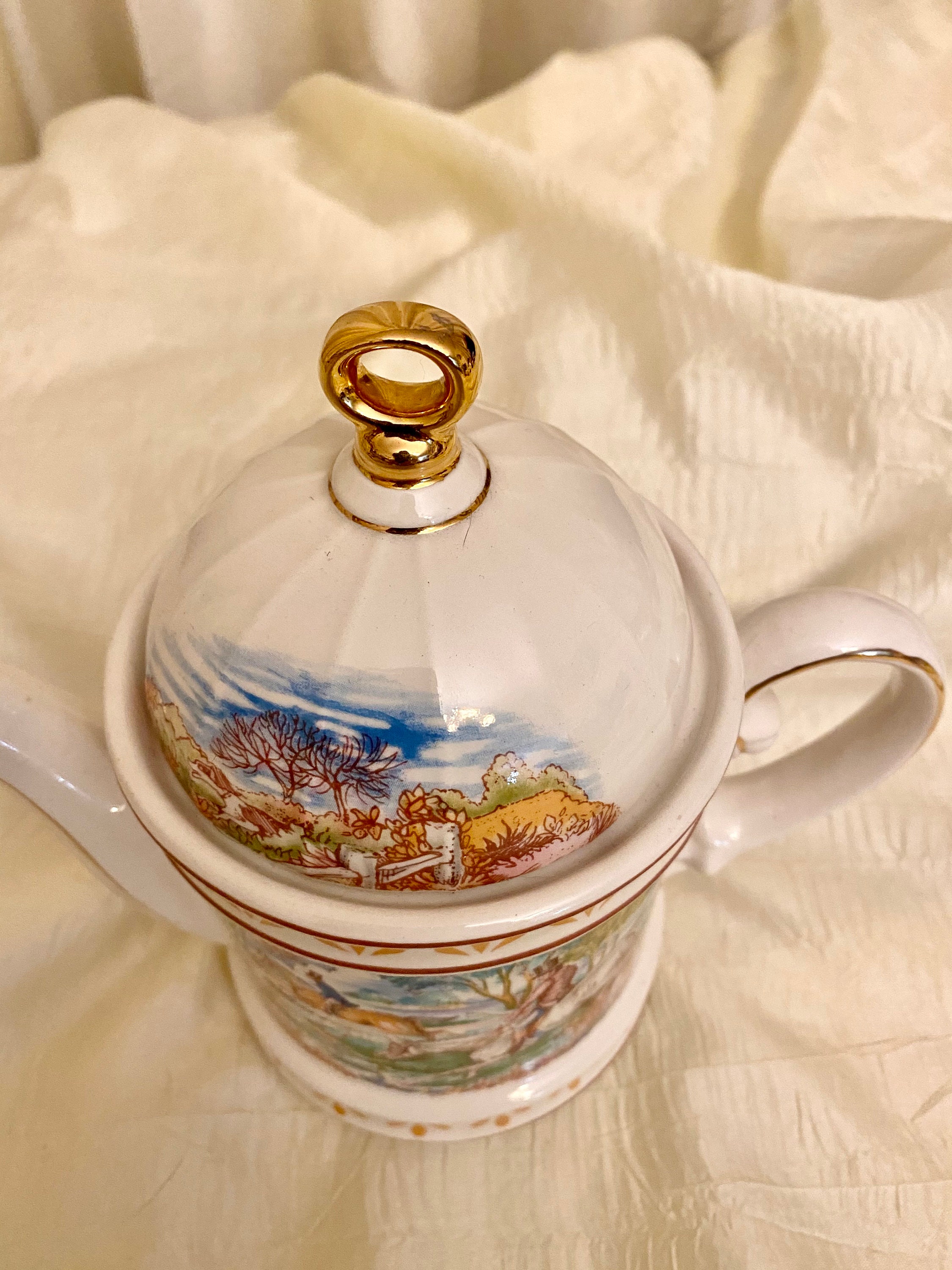 Vintage Sadler Teapot Hunting Sporting Scenes of the 18th C Etsy