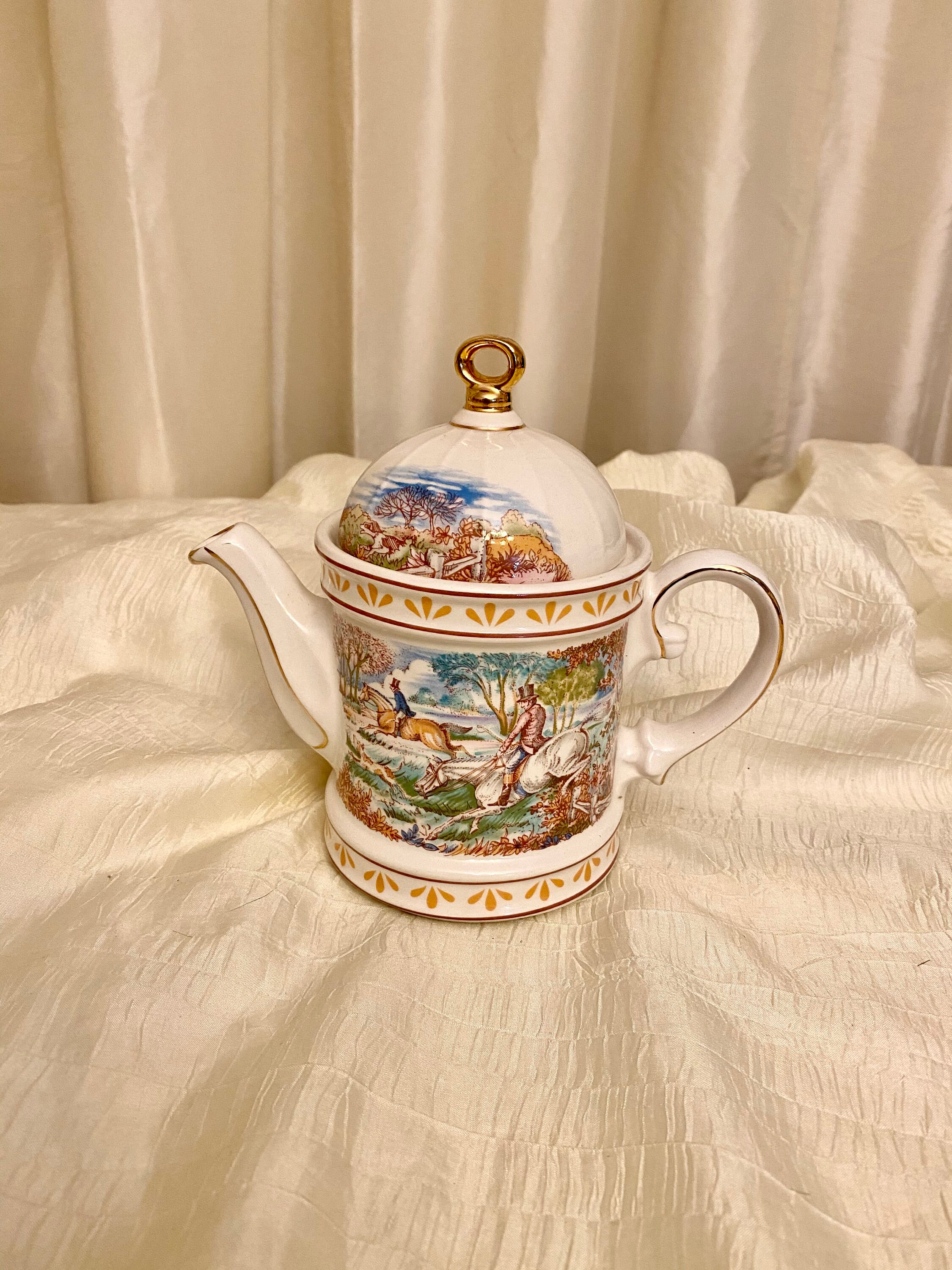 Vintage Sadler Teapot Hunting Sporting Scenes of the 18th C Etsy