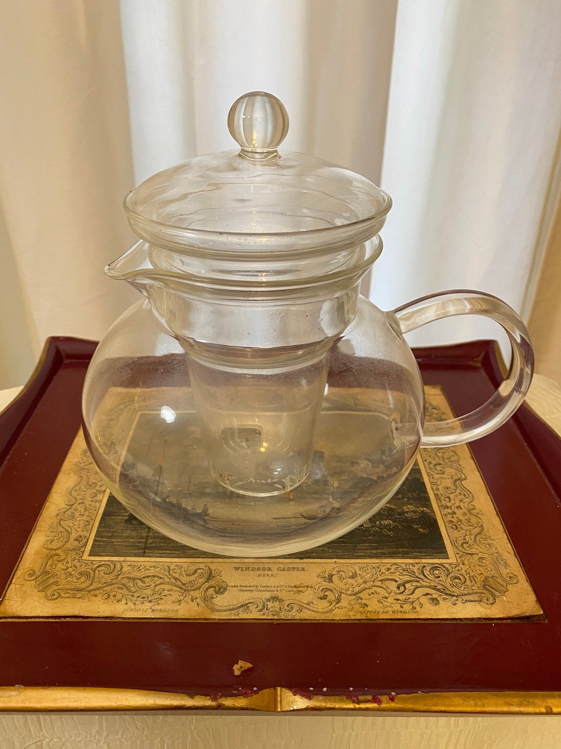 Vintage Glass Teapot/Primula/Borosilicate Glass/Flowering Tea Etsy