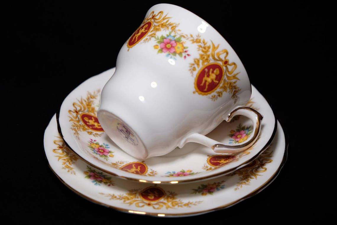 Vintage Arklow Irish Tea Cup Trio Fine Bone China Tea Set Etsy