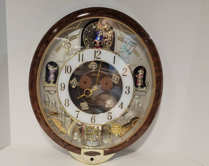 Seiko Melodies in Motion Swarovski Wall Clock Love Me Tender Imagine My