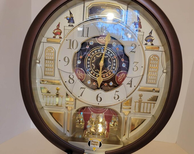 Seiko Melodies in Motion Swarovski Wall Clock QXM554BRH Etsy