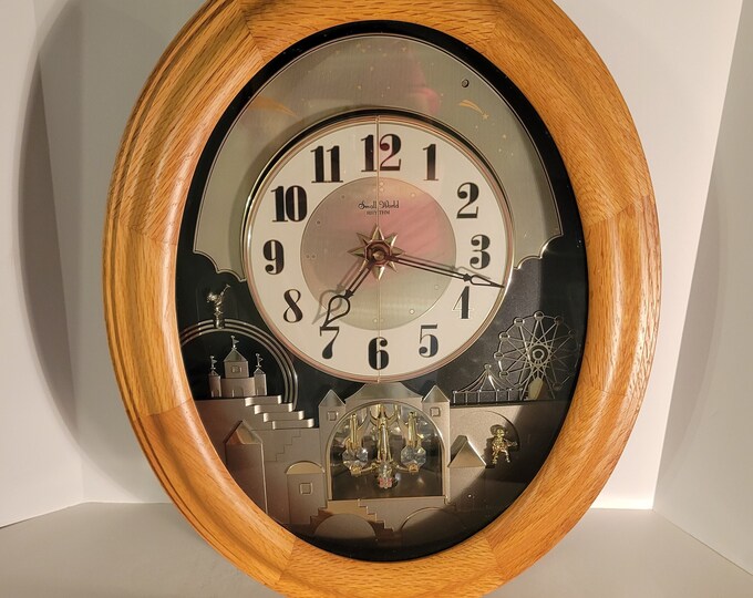 World Rhythm Magic Motion Wall Clock Model 4MH777 Oak Frame Etsy