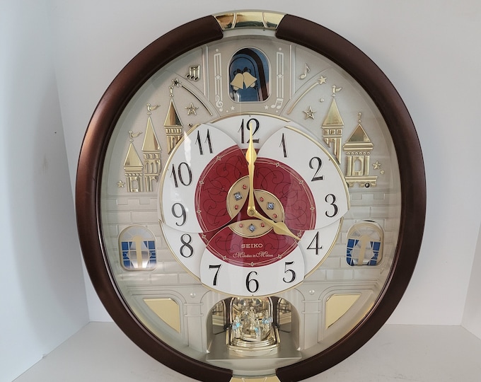 Seiko Melodies in Motion Swarovski Wall Clock Hey Jude Yesterday Etc