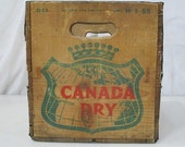 Canada Dry Wooden Crate Box Advertising 17 quot x 12 quot x 12 quot Rustic Decor Vintage 84297032