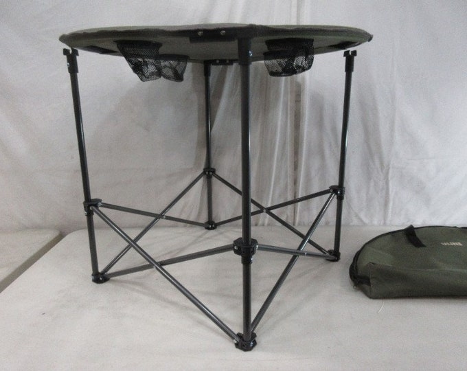 Uline Folding Table With Cup Holders Camping 85348028 Etsy