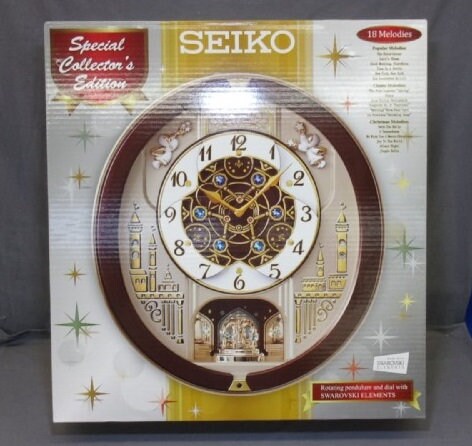 Seiko Melodies in Motion Swarovski Wall Clock QXM491BRH NEW - Etsy