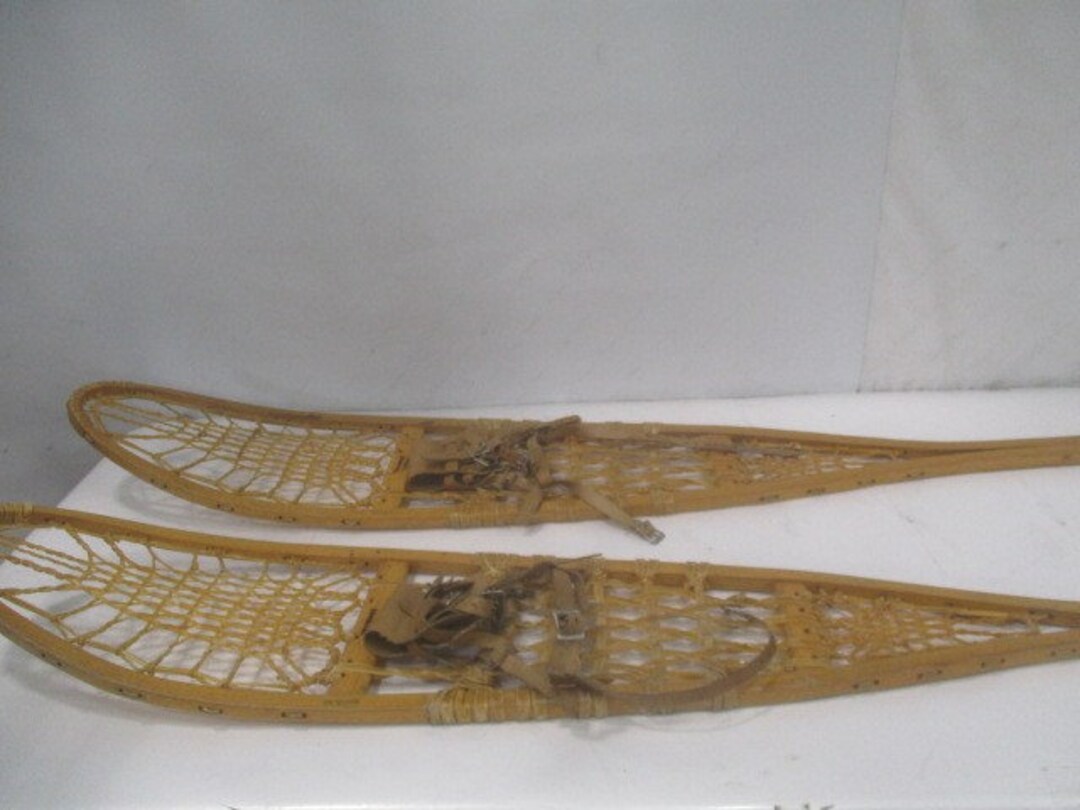 Vermont Tubbs 10 X 54 S4 LONG Tail Snow Shoes Wood Sineue Vintage Wall