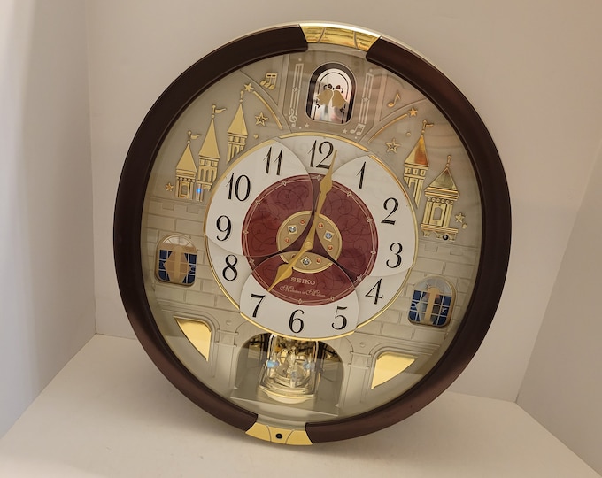 Seiko Melodies in Motion Swarovski Wall Clock Hey Jude Yesterday Etc