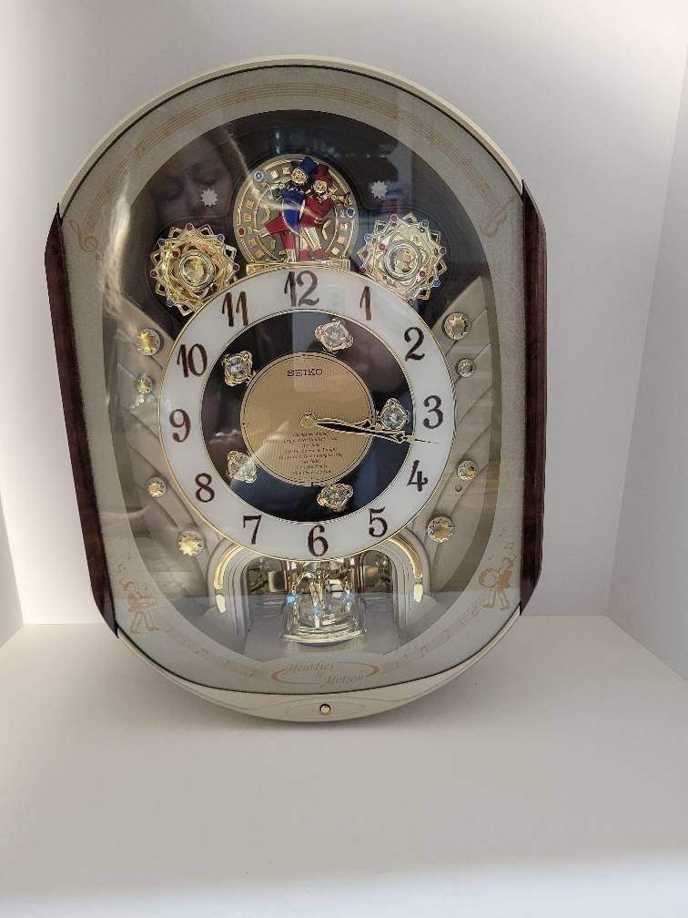 NIB Seiko Melodies in Motion Swarovski Wall Clock in Box - Etsy