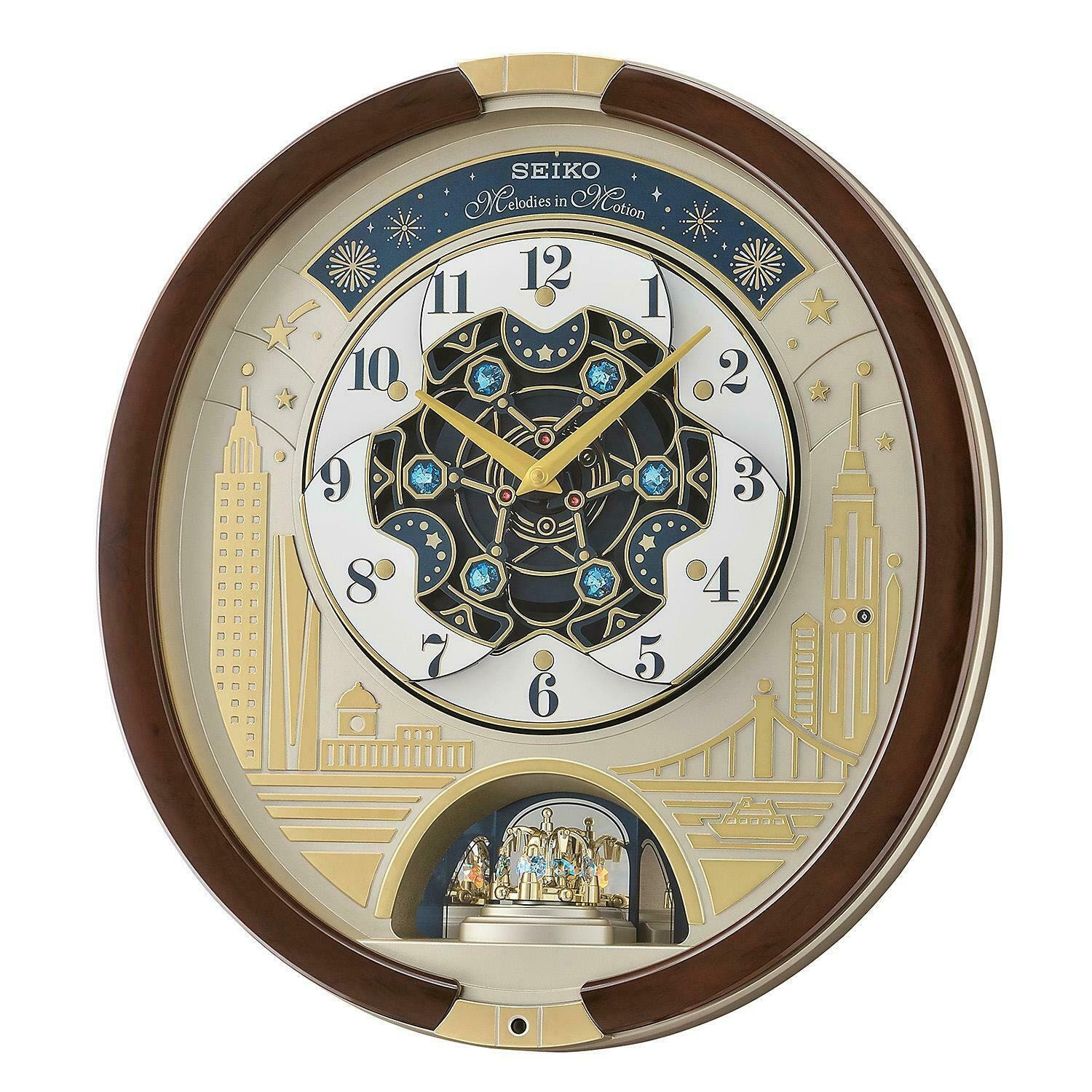 Buy NIB Seiko Melodies in Motion Swarovski Wall Clock QXM382BRH Online in  India - Etsy