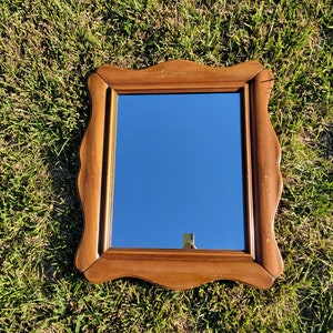 Vintage 1950&#39;s John Widdicomb Wall Mirror * Solid Wood Scalloped Rectangle *  Large 31 x 26 * MCM Mid Century Modern 159971225