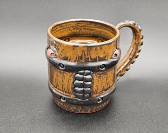 Mimic Barrel Monster Mug