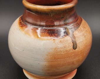 Wood & Soda Fired Pot with Temoku Rim