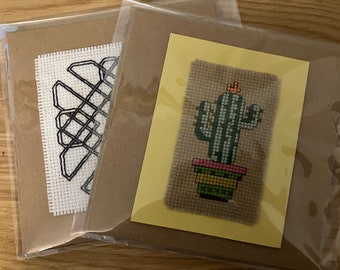 Cross stitch Greeting Cards: assorted designs