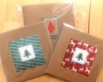 Cross stitch Christmas Cards: assorted designs