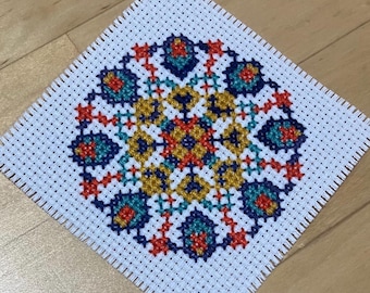 Mandala Mini: a miniature cross stitch pattern