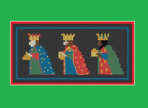 Christmas cross stitch pattern: We Three Kings