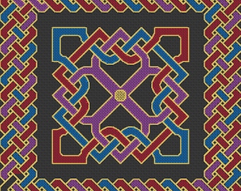Celtic cross stitch pattern: Celtic Square