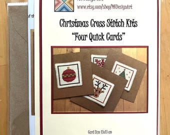 Cross stitch kit: Four Christmas Cards