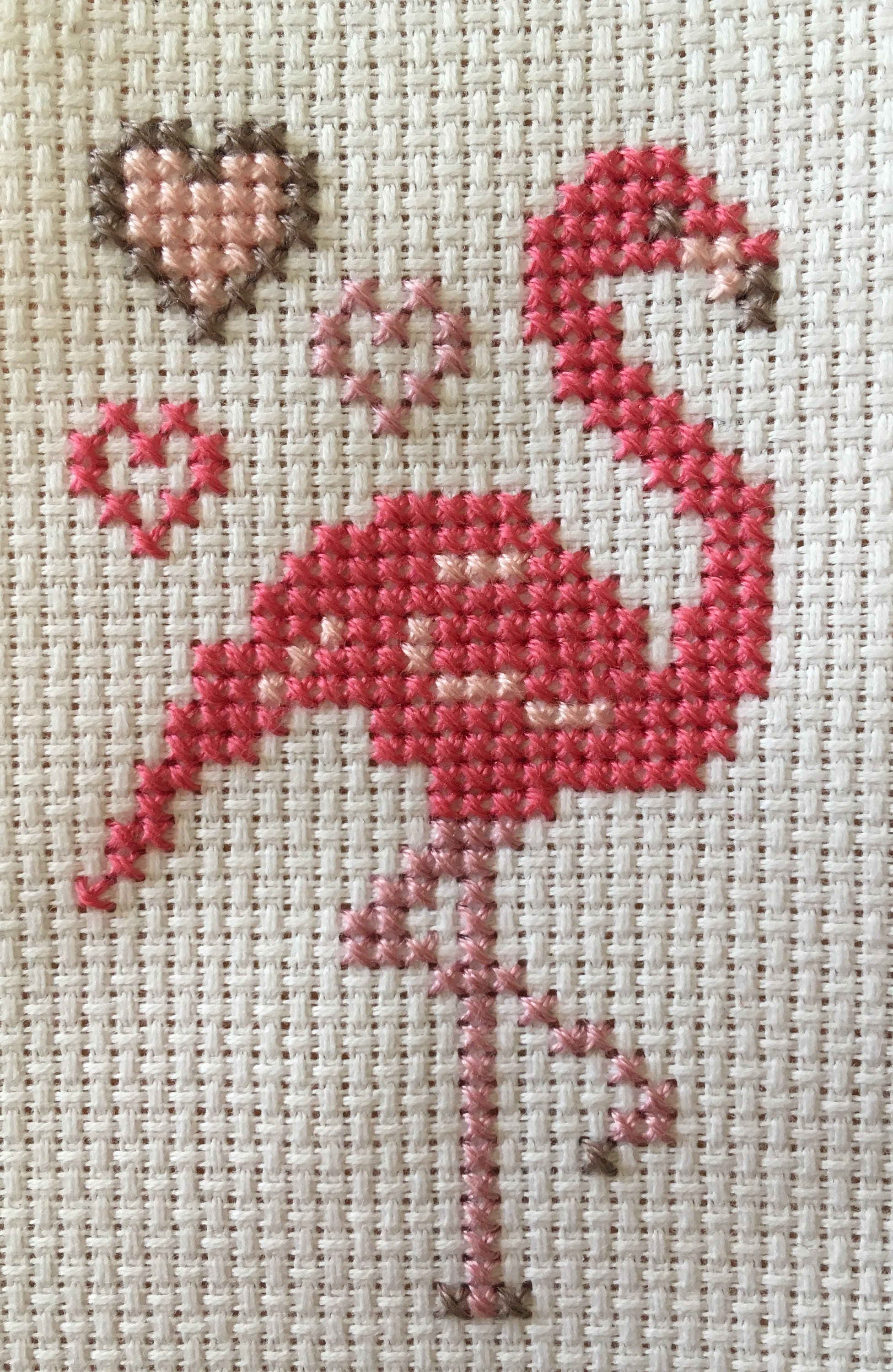 Pink Flamingo Trio Bird Counted Cross Stitch Pattern DIGITAL Download  Beginner