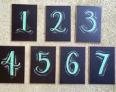 Chalkboard table numbers