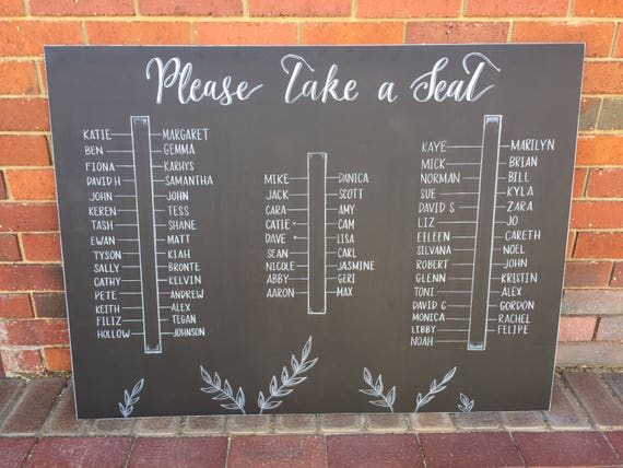 Chalkboard Seating Chart