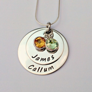 Personalised gift for mum - family name necklace - gift for her - gifts for women - birthstone jewellery - mum necklace - gift for wife