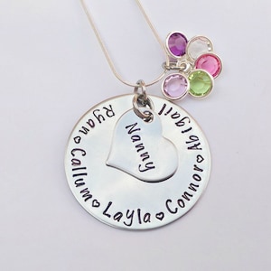 Personalised Nanny gift - grandma gift - gift from grandkids - grandchildren necklace - present for nanny - present for grandma, unique gift