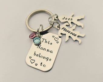 Personalised Nanna gift - Nanna keyring - This Nanna belongs to - nanna present - Nanna keychain - Nan Nana Nanny Grandma gift