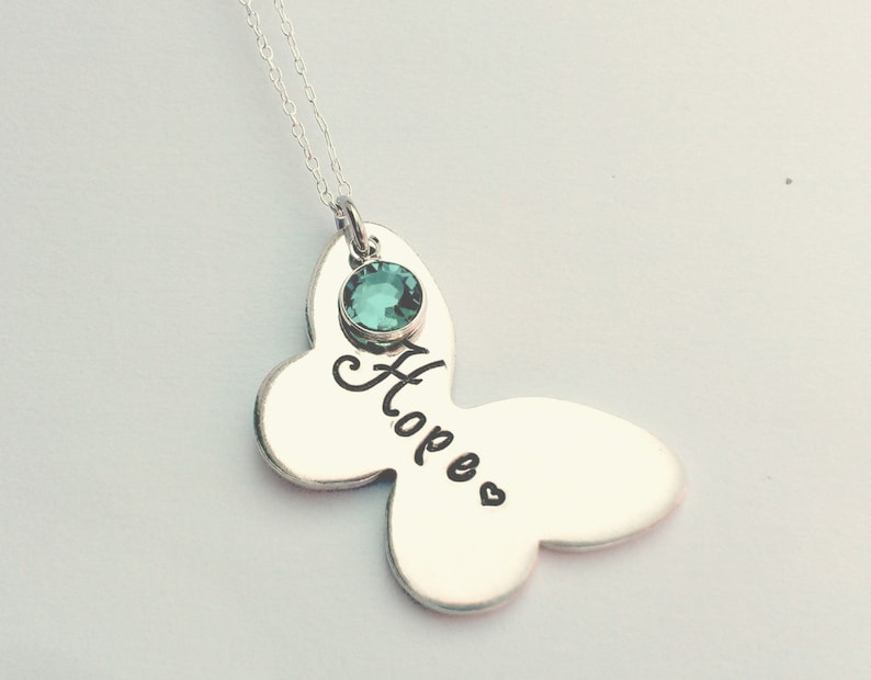 Personalised Butterfly Necklace Butterfly Jewellery Name Etsy UK