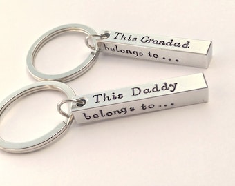 Personalised Dad Daddy keyring - This Daddy Grandad Grandpa belongs to keyring - gift for dad - present for dad - daddy gift - grandad gift