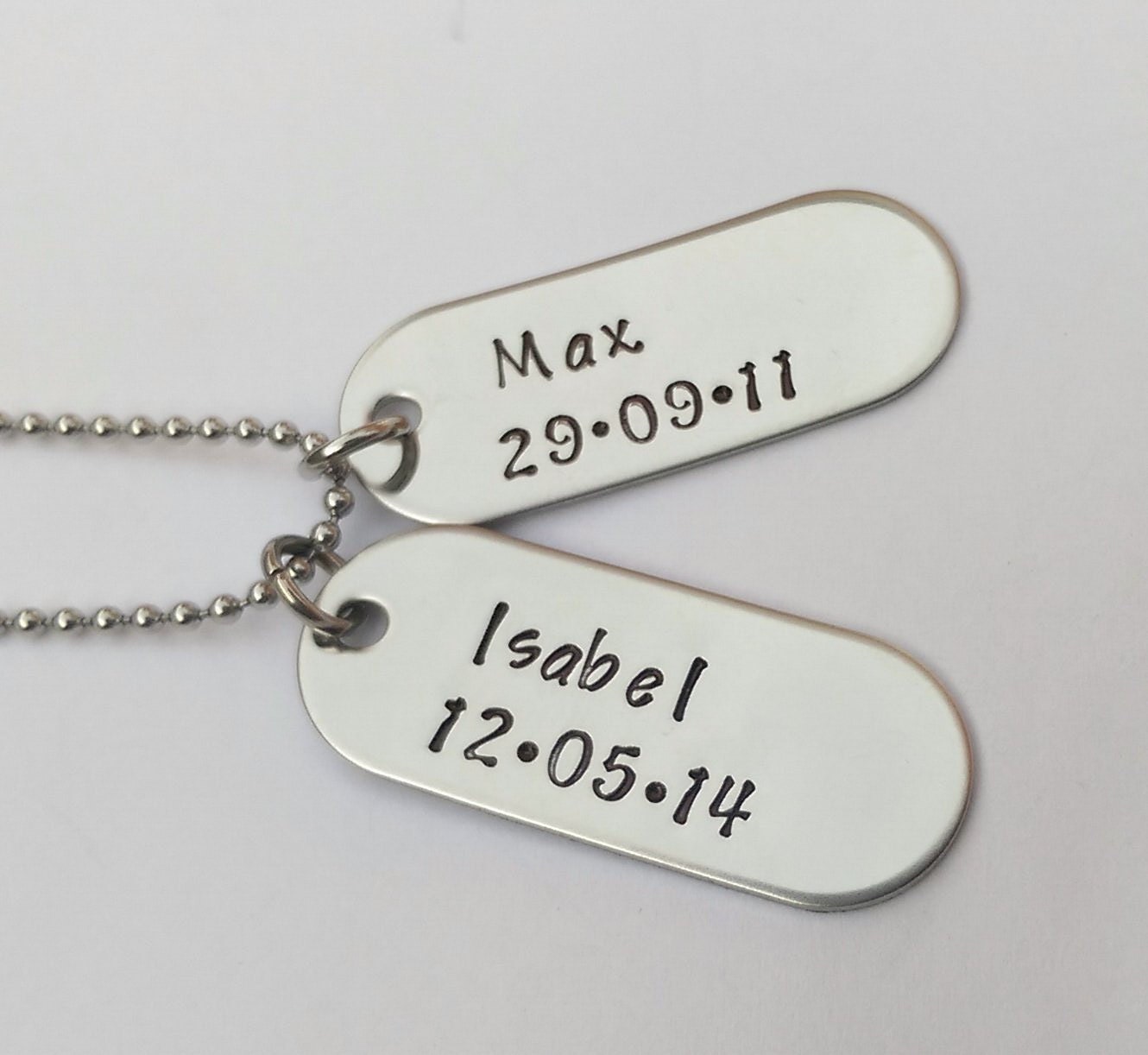 Mens Dog Tags Personalised Mens Jewellery Gift for Dad Etsy UK