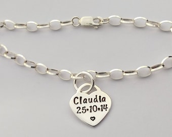 Personalised Bridesmaid bracelet - personalised bridesmaid jewellery - maid of honour gift - wedding jewellery, personalised bridesmaid gift